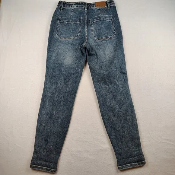 Judy Blue Jogger Denim Jeans Womens 5/27 High Waist Pocket Stretchy - Picture 2 of 11